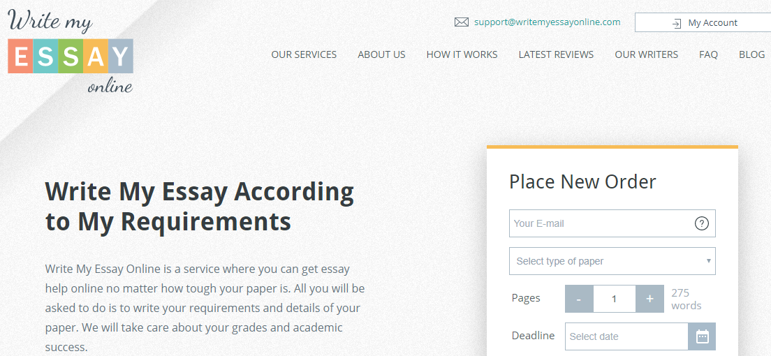 Write My Essay Online